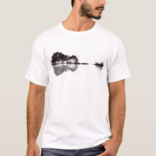 Bomen met gitaarbomen, natuur t-shirt