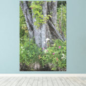 Bomen met grijs en groen canvas afdruk (Insitu (Houten vloer))