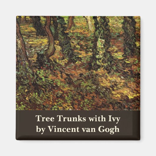 Bomen met Ivy van Vincent van Gogh Magneet (Voorkant)