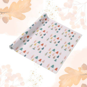 Bomen met kerstwoud Advent Wrapping Paper Cadeaupapier