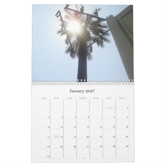 Bomen met mobiele telefoons kalender (Jan 2027)