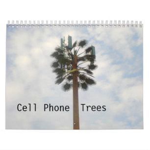 Bomen met mobiele telefoons kalender