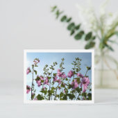 Bomen met onbewerkte bloemen briefkaart (Staand voorkant)