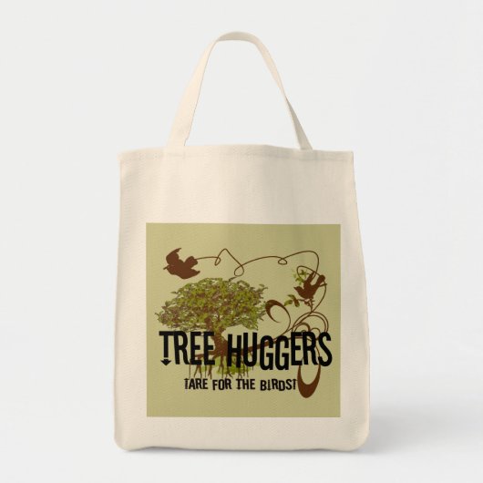 Bomen met struiken voor vogels tote bag (Voorkant)