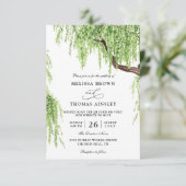 Bomen met Willow Budget QR Code Weddenschap Kaart (Staand voorkant)