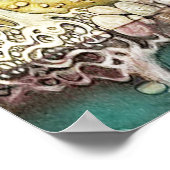 Bomen met wortelen in het meer poster (Hoek)