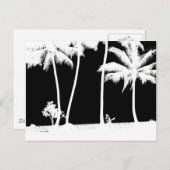 Bomen met zwarte en witte palmen briefkaart (Voorkant / Achterkant)