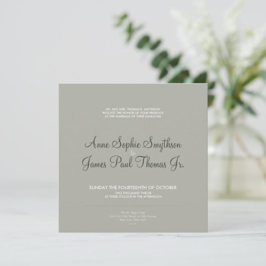 Bomen Moderne bruiloft uitnodiging (Staand voorkant)