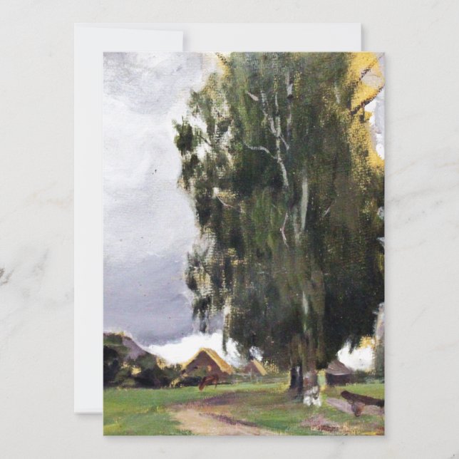 Bomen naast een dorp (Voorkant)