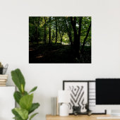 Bomen nabij de rivier poster (Thuiskantoor)