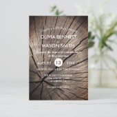Bomen & Natuur Textured Wedding Invitation Kaart (Staand voorkant)