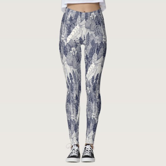 bomen NC blauwe leggings (Voorkant)