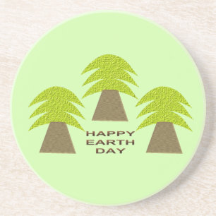 Bomen op Aardedag Zandsteen Onderzetter