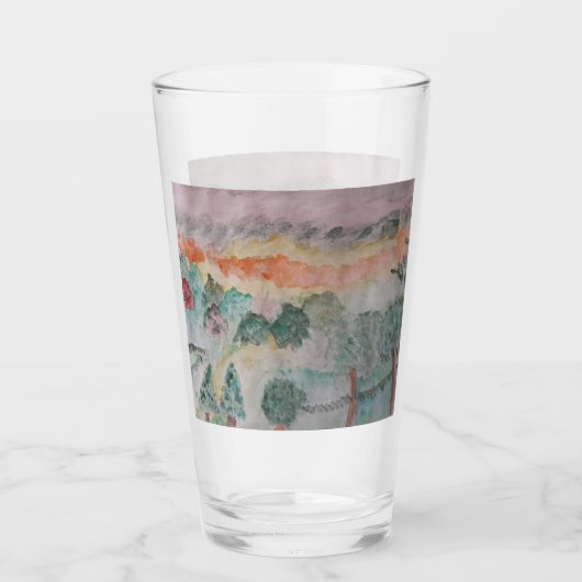 Bomen op de baai glas (Voorkant)