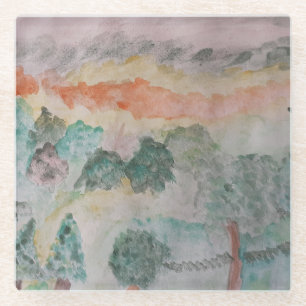 Bomen op de baai glazen onderzetter