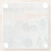 Bomen op de baai glazen onderzetter (Achterkant)