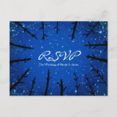 Bomen op de Nachtelijke Hemel Rustieke Trouwkaart Uitnodiging Briefkaart (Voorkant)