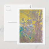 Bomen op gele achtergrond, Redon Briefkaart (Voorkant / Achterkant)