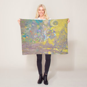 Bomen op gele achtergrond, Redon Fleece Deken