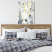 Bomen op grijze achtergrond canvas afdruk (Insitu (Slaapkamer))