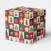 Bomen Ornamenten en Sterren Pleinen Bedankdoosjes (Achterkant)