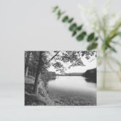 Bomen per rivier B&W Briefkaart (Staand voorkant)