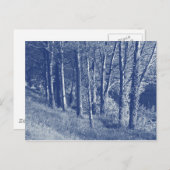 Bomen per rivier - Cyanotype-effect Briefkaart (Voorkant / Achterkant)