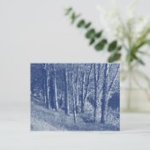 Bomen per rivier - Cyanotype-effect Briefkaart (Staand voorkant)