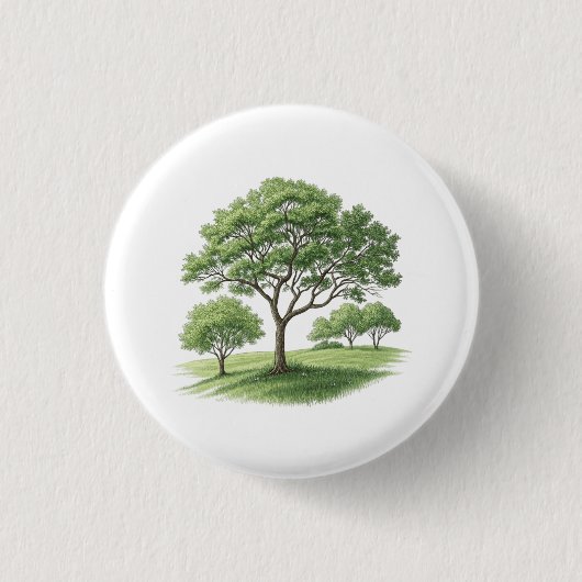 Bomen Ronde Button 3,2 Cm (Voorkant)