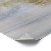 Bomen ruziën Waterverf Landschap Poster (Hoek)