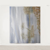 Bomen ruziën Waterverf Landschap Wandkleed (Voorkant)