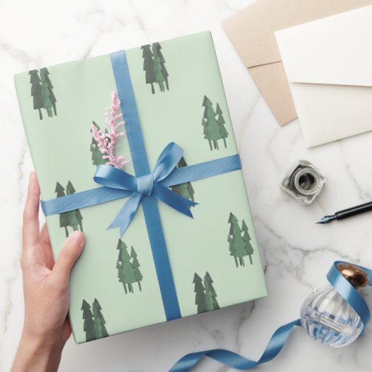 Bomen van groen cadeaupapier (Geschenken)