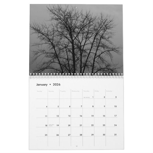 Bomen van het noordwesten van de Stille Oceaan Kalender (Jan 2026)
