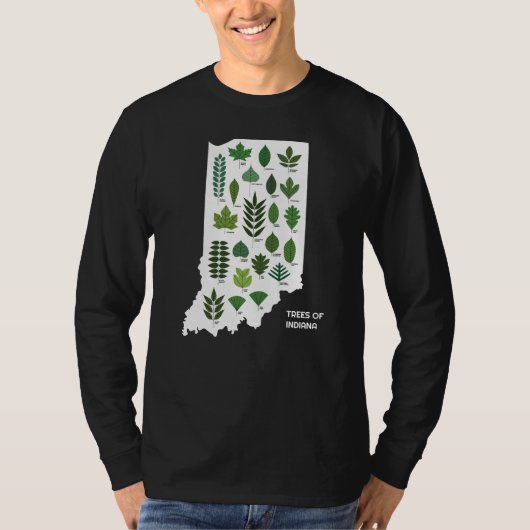 Bomen van Indiana-Mannen Shirt op lange Sleeve (Voorkant)