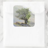 BOMEN VIERKANTE STICKER (Tas)