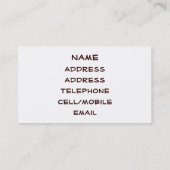 BOMEN VISITEKAARTJE (Achterkant)