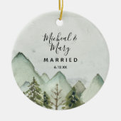 Bomen voor weddenschappen keramisch ornament (Voorkant)