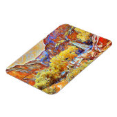 Bomen Waterval Abstract oliesschilderij Magneet (Linkerzijde)