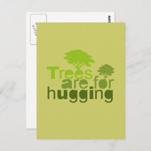 Bomen zijn bestemd om te knuffelen briefkaart (Voorkant / Achterkant)