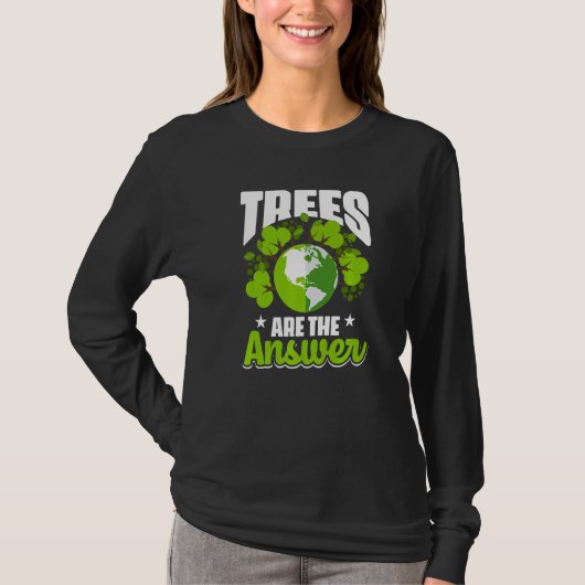 Bomen zijn het antwoord op klimaatverandering t-shirt (Voorkant)