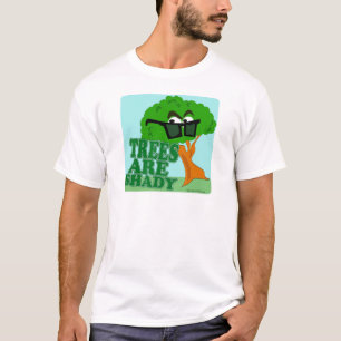 Bomen zijn schaduwrijke grappige Natuur Cartoon T-shirt