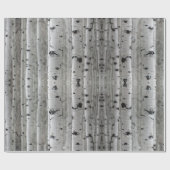 Bomen, zwart-wit cadeaupapier (Vlak)