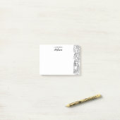 Bomen zwart-wit illustratie gepersonaliseerd post-it® notes (Op bureau)