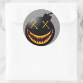 bomgezicht ronde sticker (Tas)