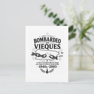 Bommen op Vieques Puerto Rico Historisch geheugen Briefkaart