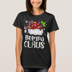 Bompa Claus Santa Hat Christmas Light Xmas T-shirt
