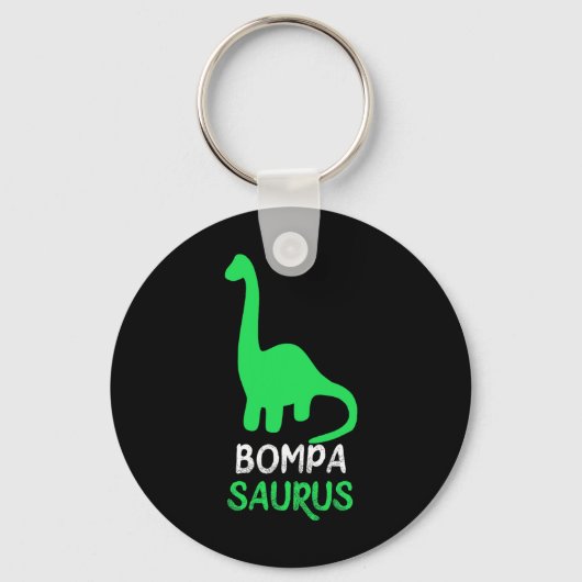 Bompa-saurus Grappige Dino Dinosaur Bompasaurus  Sleutelhanger (Voorkant)
