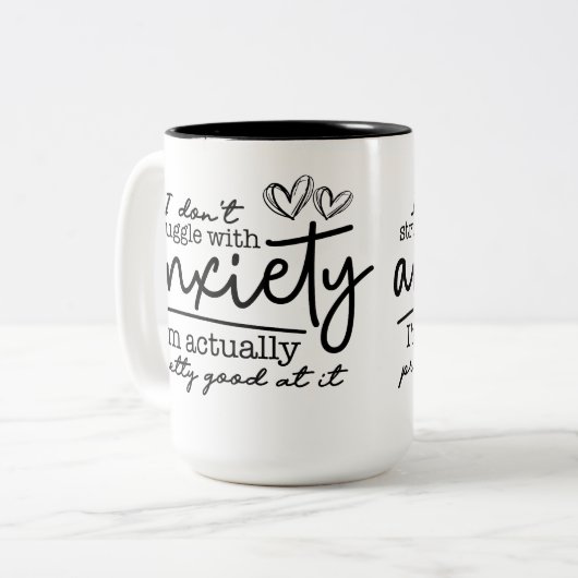 Bon à Anxiety Ceramic Mug (Devant gauche)