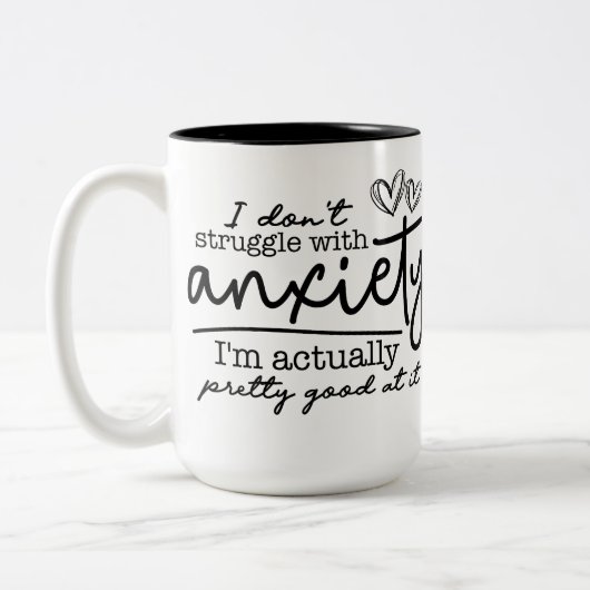 Bon à Anxiety Ceramic Mug (Gauche)
