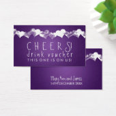 Bon à boire Grunge Coeurs pourpre (Bureau)